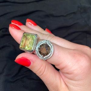 Arching necklace and earring set